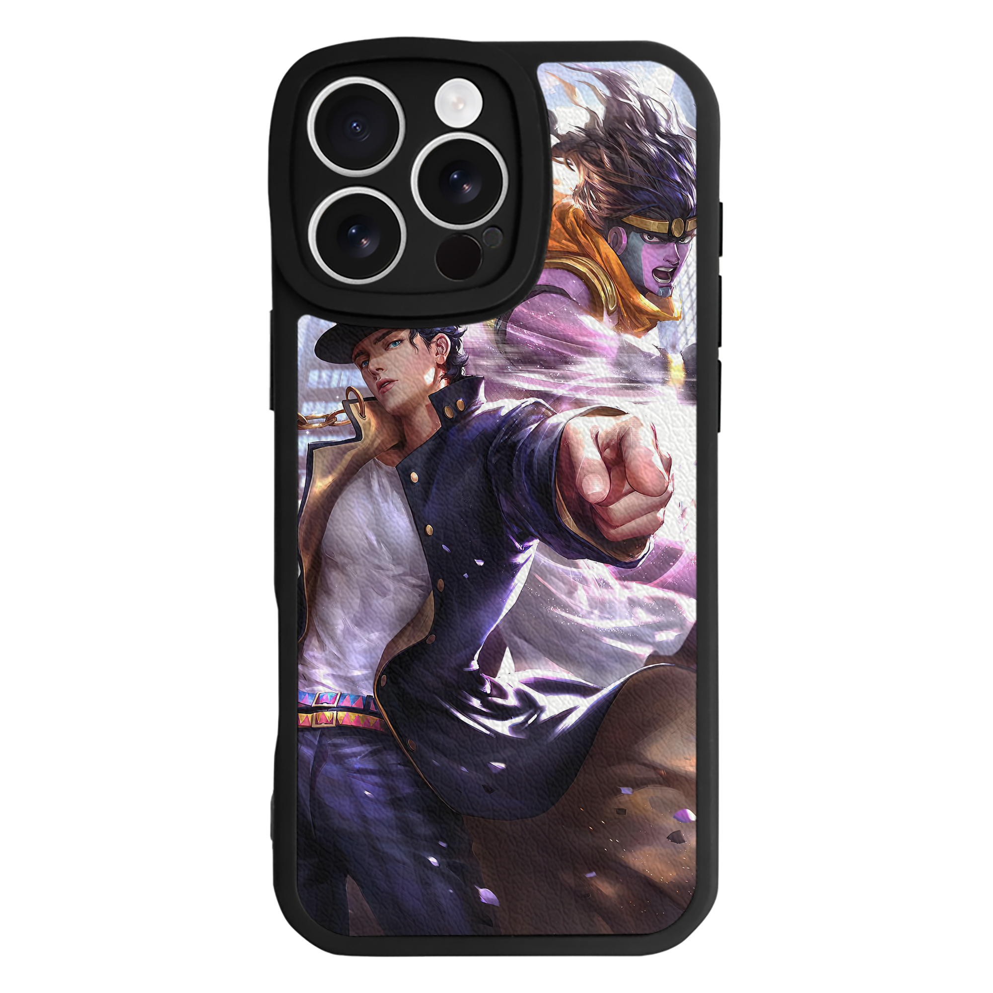 （画像用） ジョジョの奇妙な冒険 JoJo's Bizarre Adventure 【iPhone 16シリーズ対応】シリコンスマホケース（レザー調） 材質：シリコン